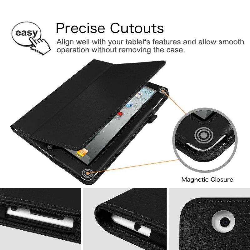 Pouzdro pro iPad 2 3 4 Folio Flip PU kryt pro iPad 4 s Retina DISPLAY ipad air 2 air 1 9,7 Stojánek Držák na tužku Pouzdra auto sleep