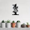 Metal Flower Shape Digital Wall Art 1pc Modern House Number Front Door Outdoor Mailbox Yard Decor Flower Shape Metal
