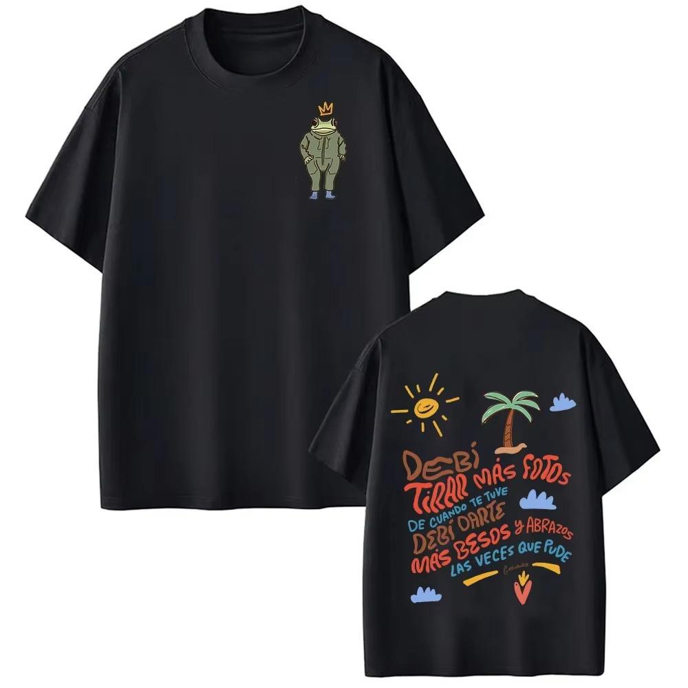 

Rapper Bad Bunny Tour 2026 Graphic T-Shirts Debi Tirar Mas Fotos DTMF Men Women Cotton Retro Spring/summer Short Sleeve Top -... S разноцветный