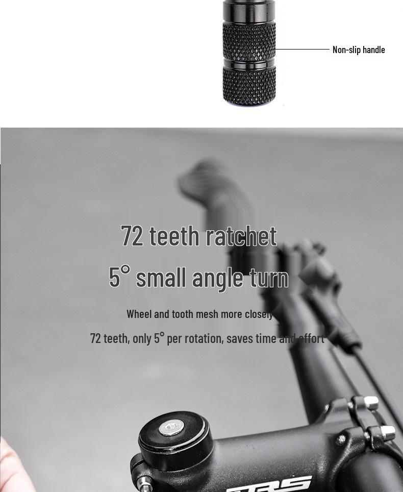 Bike Tool Kit: Ratchet Wrench, Bit Set, Tire Levers, Emergency Pump