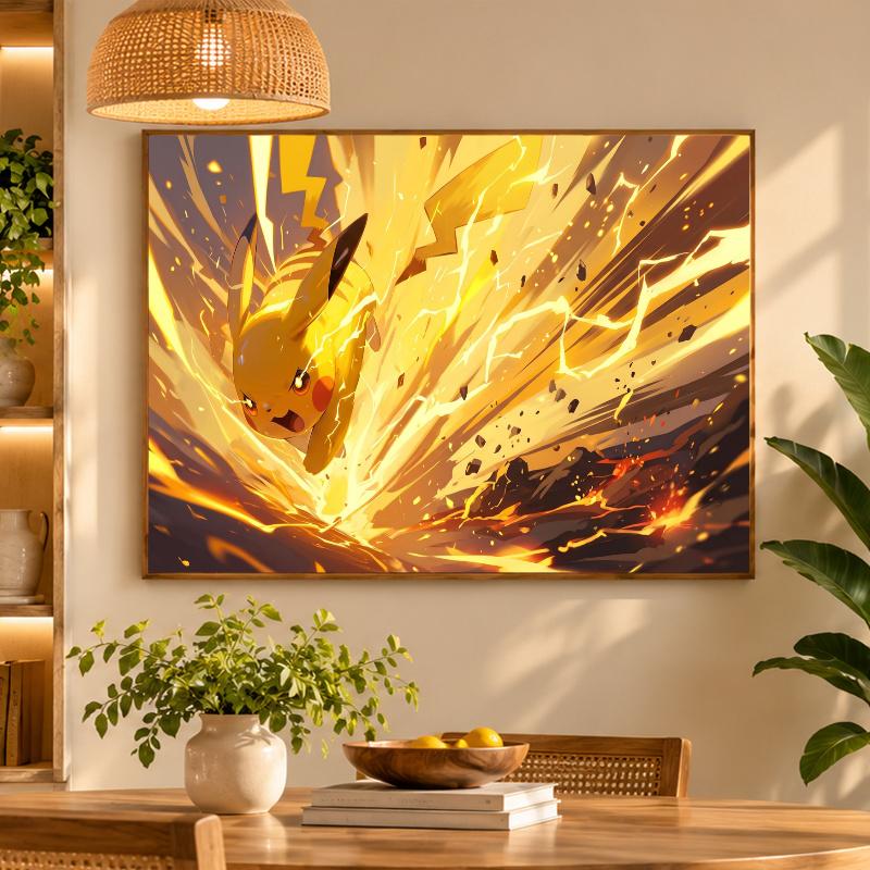 5D Diamond Painting Pikachu DIY Full Drill Diamond Art Kit Home Decoration