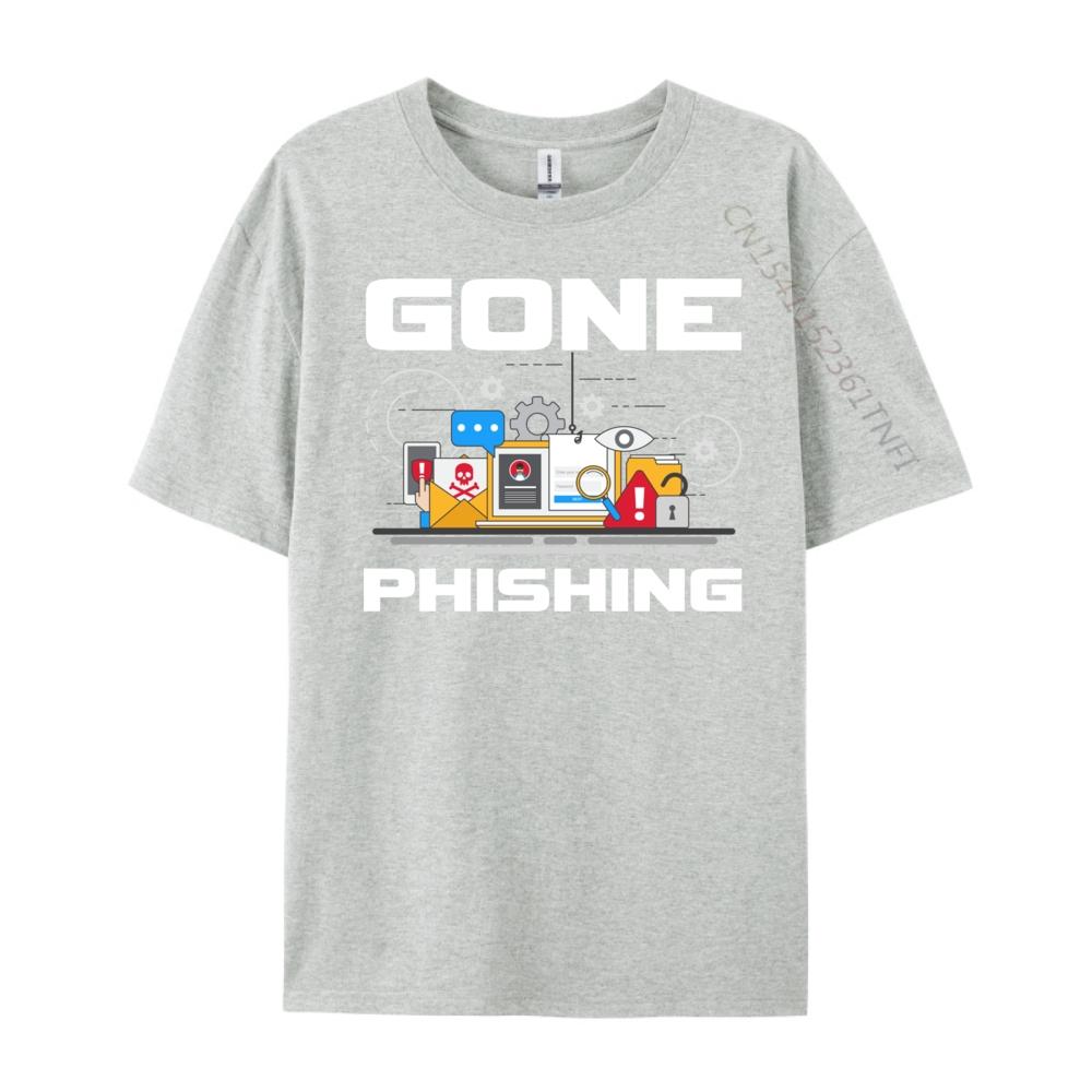 Gone Phishing Designs Hacker Computer Geeks Designer T Shirt New Year Tee Shirt Korean Fashion Luxury Clothes