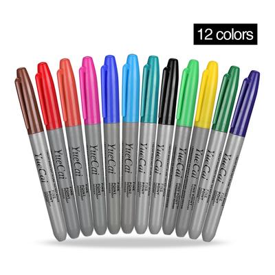 12 Farben Tattoo-Markierungsstift, wasserdichte Tattoo-Stifte, schnell trocknender Tattoo-Stift, der das Hautdesign markiert