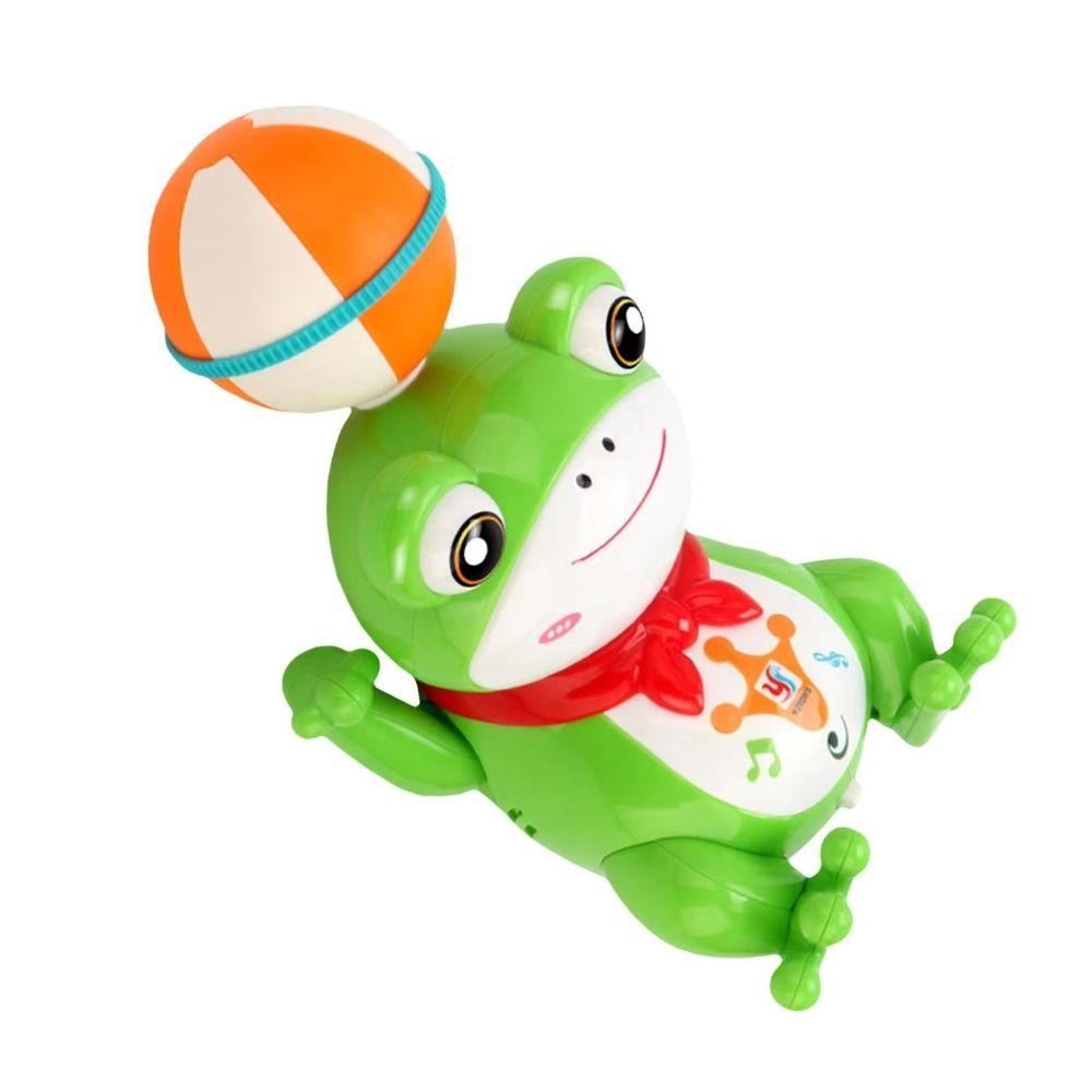 Plastic Electric Dancing Frog with Lights Kids Electric Frog Toy  Birthday Gift