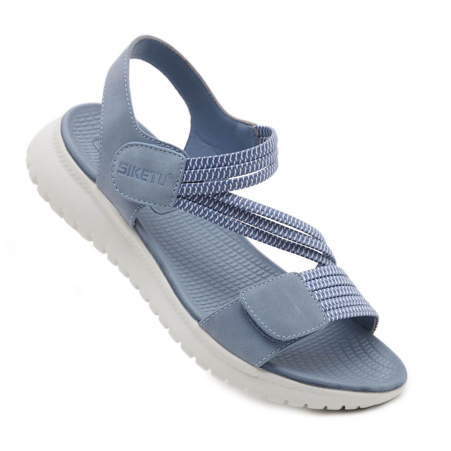 H1109-A2 Women's Lightweight Sporty Sandals - Comfortable, Elastic Band, Plus Size, Summer 2025 cm blu
