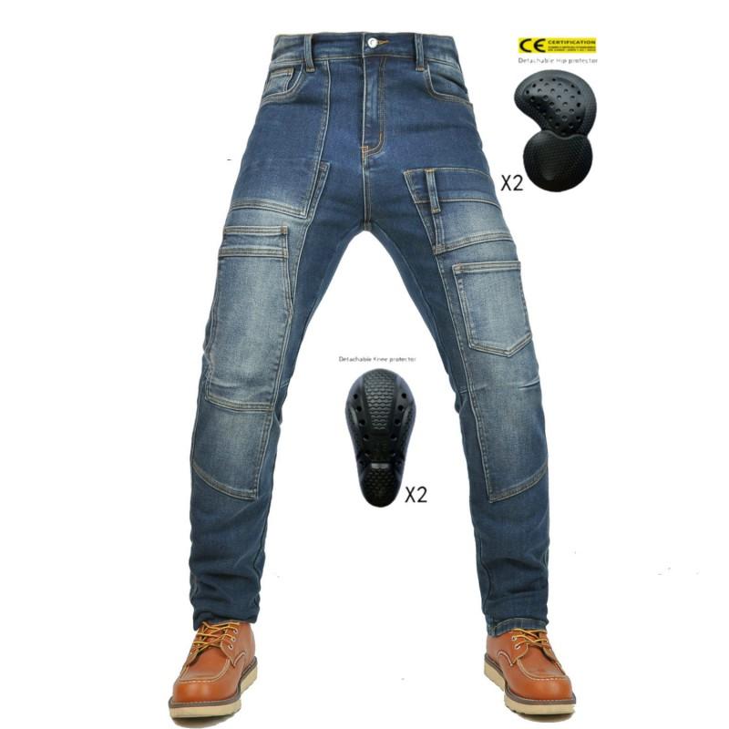VOLERO Motorcycle Jeans Men Women Casual Cargo Multi-pocket Biker Off-road Riding Pants