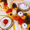 16pcs Velvet Artificial Pumpkin Decor Desktop Pumpkin Ornament Autumn Fall Thanksgiving Harvest Festival Halloween Decoration