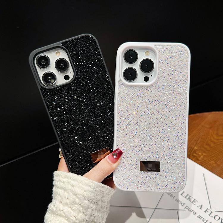 Flash diamond advanced sense rhinestone iPhone16 electroplating 15 light luxury style European and American applicable Apple 17ProMax mobile phone cas