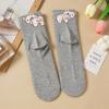 Black White Gray Bear Ankle Socks Cartoon Cute Breathable Sweat-Absorbent Low-Cut Socks for Women