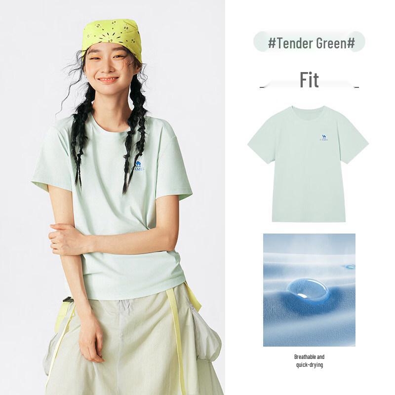 Camel Women s Round Neck Short Sleeve T-shirt