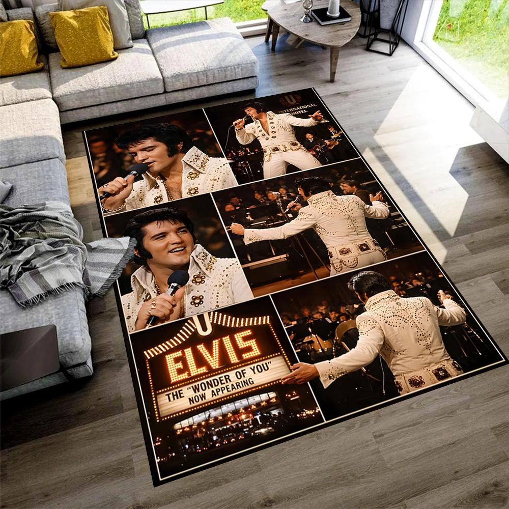 Elvis Presley Floor Mat Design for Foyer Outdoor Game Room Living Rooms Antislip Carpet Office Home Decor Spiritual Gift
