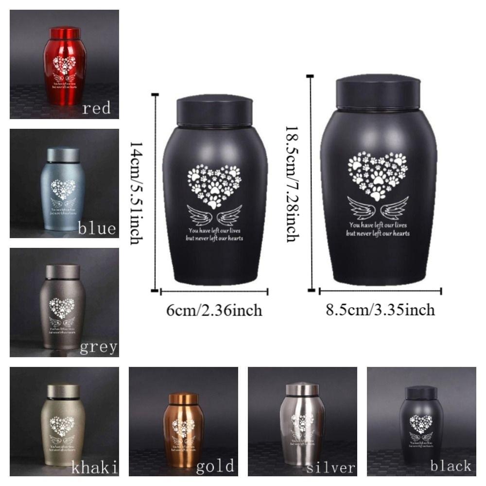 Sealed Pets Cremation Urn Pet Paw Print Dog Cat Cremation Urns Memento Burial Holder  Ashes Storage
