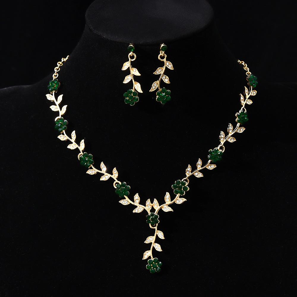 Flower Jewelry Bridal Earrings Necklace Suit Wedding Banquet Clothing Accessories
