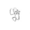 European-American Zircon Open Ring: Elegant, High-End Fashion Jewelry for Women