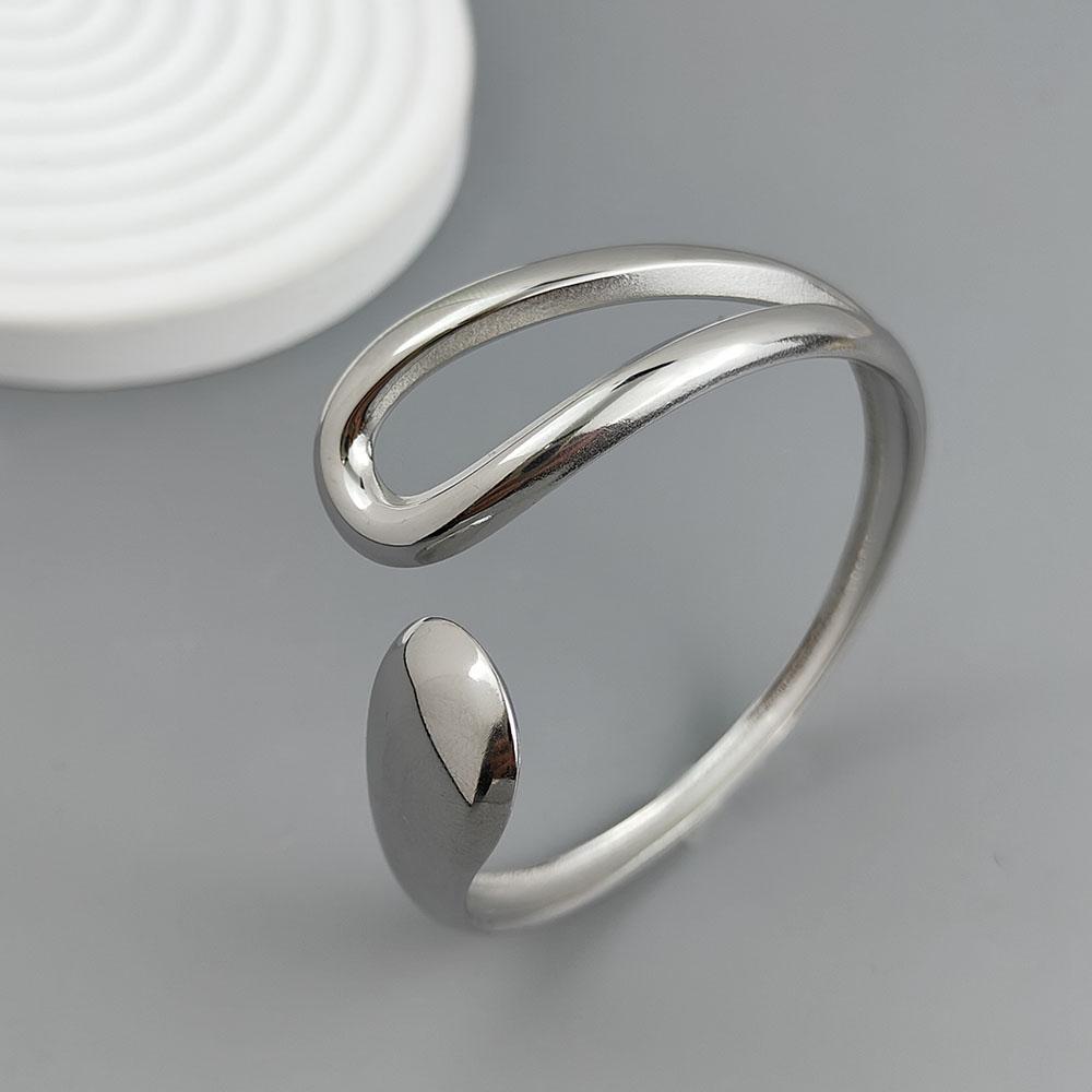 

New Water Drop Hollow Stainless Steel Gold Plated 18K Bracelet, High Quality Waterproof Silver Jewelry, Gift for Couples серебряный
