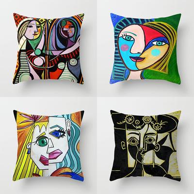 Creative Abstract Woman Pillow Art Pillowcase Sofa Decoration Picasso Oil Painting Printed Living Room Bedroom Home Decoration
