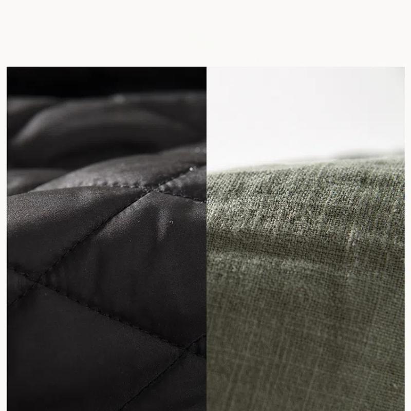 Autumn and Winter Warm Jackets for Men Chinese Style Traditional Buckle Padded Jacket Casual Stand Collar Cotton Linen Thicken Parkas Coat