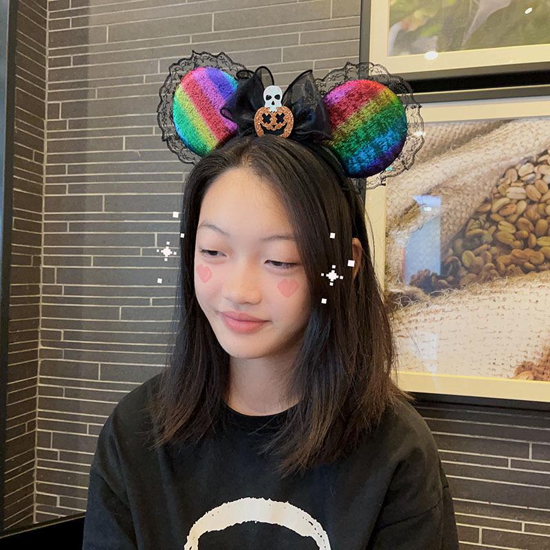 Kids' Halloween Minnie Ears Bow Headband for Festival & Fun Photos