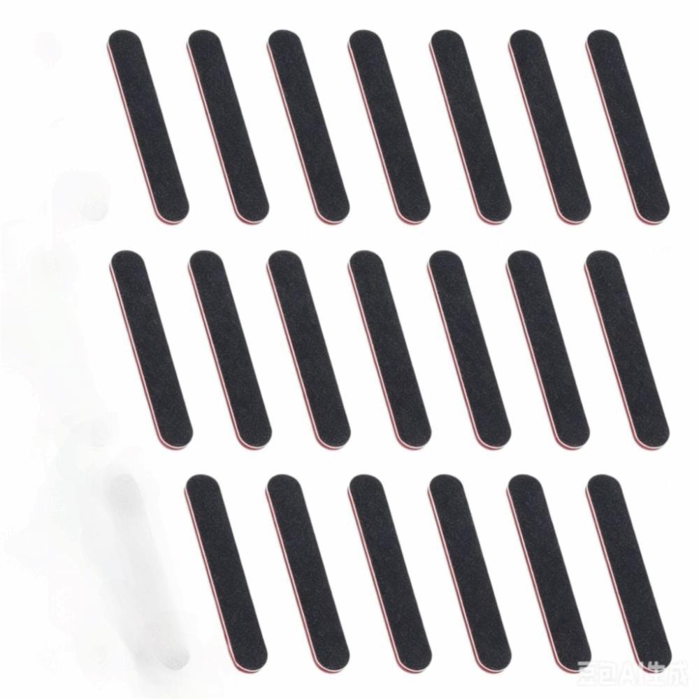 20pcs Double Sided Double Sided Nail Files Black Nail Sanding File Pedicure Tool File For Pedicure