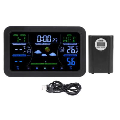 Weather Clock HD 3 Brightness Backlit Screen 12h 24h Display Multifunctional Weather Forecast Clock