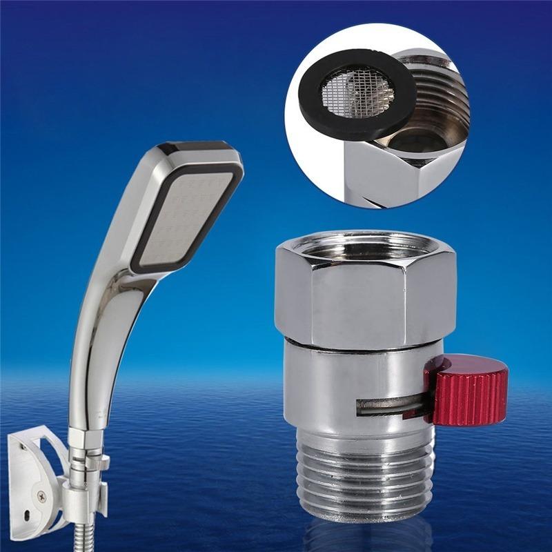 

Bathroom Shower Brass Junction Water Flow Control Valve Straight-through Shut-off Angle Valve Bath Water Tap Accessory Blue