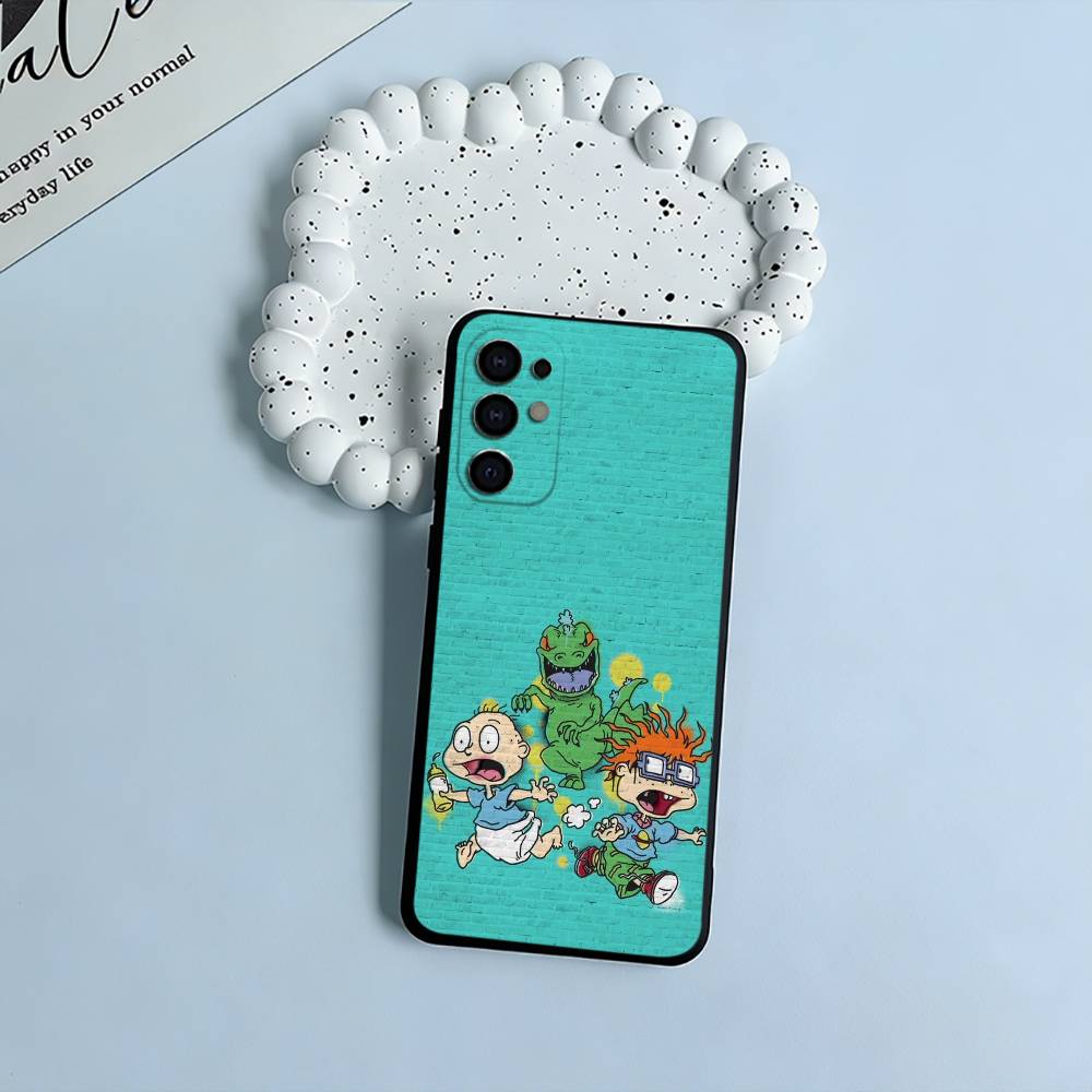 Klassische Cartoon-Charaktere-R-Rugrats Weiche Silikonhülle für Samsung S25, S24, S21, S22, S23, S30, Ultra, S20, Plus, Lite-Schwarz