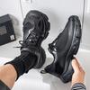 2025 summer sports mesh casual men's shoes platform tide with dad shoes youth outdoor travel shoes
