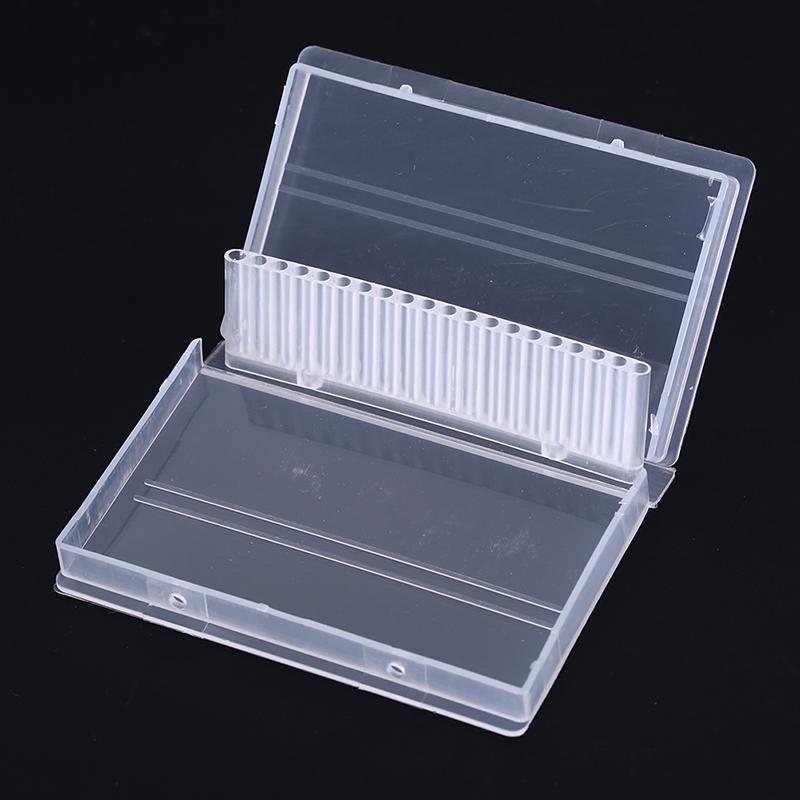 20 Hole Nail Drill Bits Box Plastic Display Stand Container For 3/32" Bits Drill