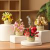 Cross-Border Lego Immortal Flower Basket Building Block Set - Rose Bonsai & Children's Assembly Toy for Teacher's Day Gift
