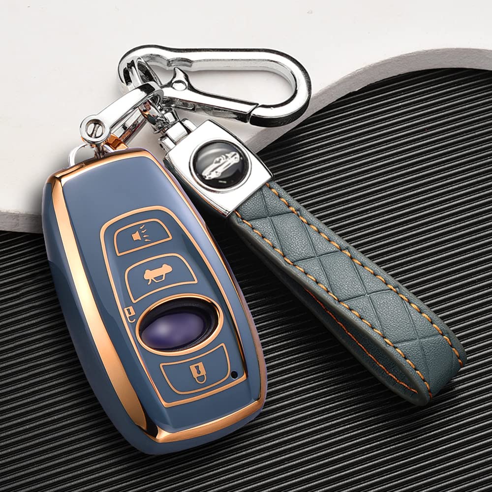 Ontto Subaru Smart Key Case, Key Cover, Keychain, Stylish, High-quality, Scratch-Resistant, Compatible with B4