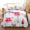 Flower Duvet Cover Set For Girls Women Bedroom Decor 3d Digital Print Polyester Comforter Cover Quilt Cover King Queen Full Size