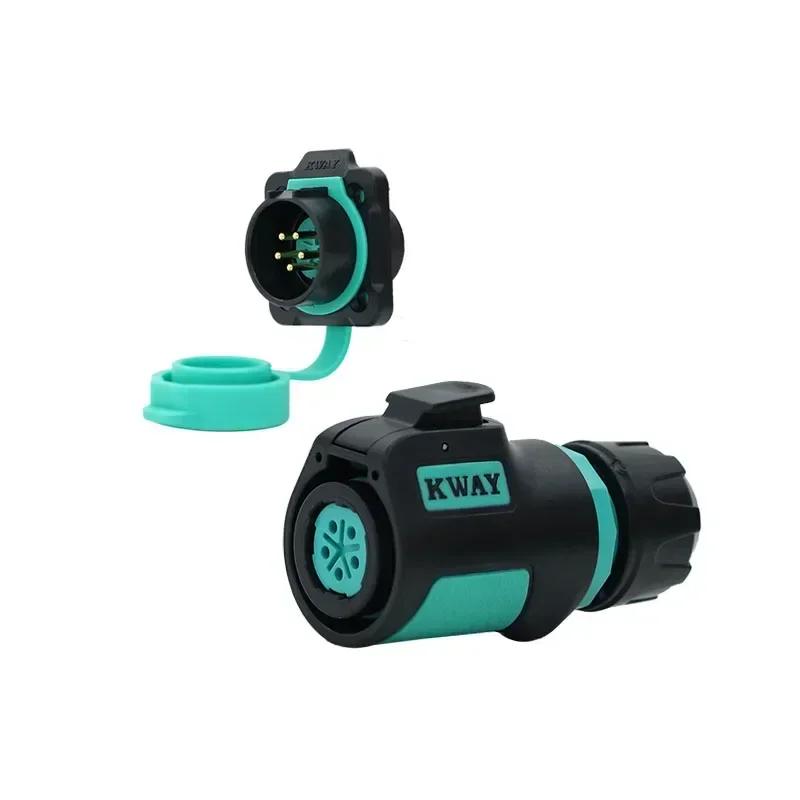 KWAY K20 M20 2 3 4 5 7 9 12 Pin Waterproof IP68 Connector Electro Mechanical Screen UAV Panel Aviation Female Plug Male Socket