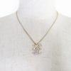 Excellent CHANEL Necklace COCO Mark Ribbon Rhinestone Champagne Gold Women B24K Used