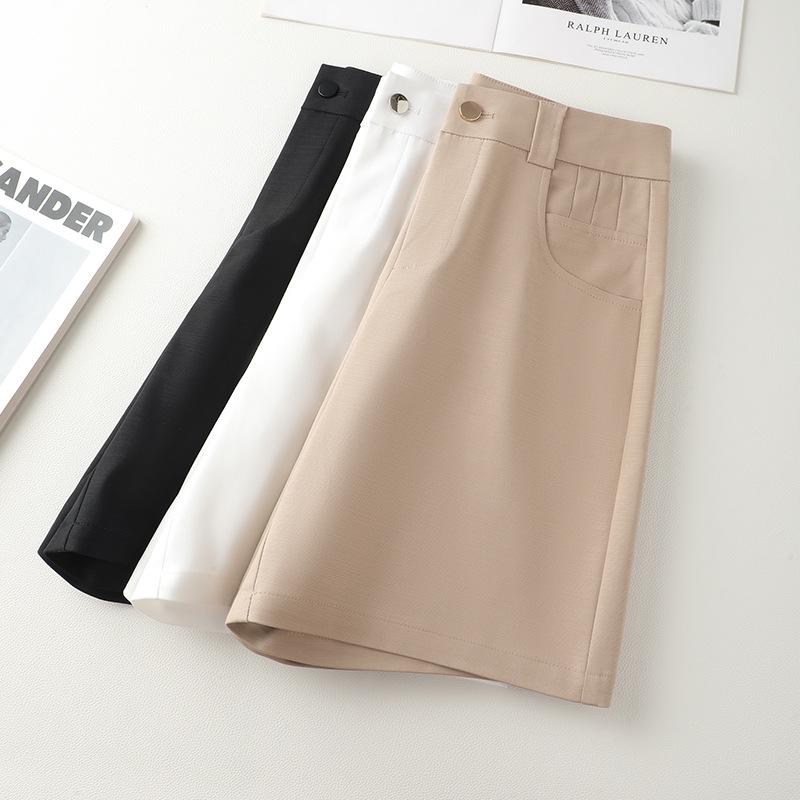 

Women s High Waist Slimming Black A-line Mid-Length Shorts L (Recommended weight 106-115 kg)