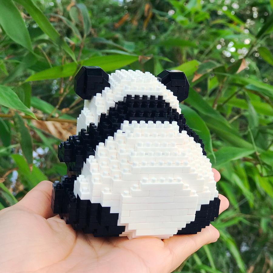 Kawaii Panda Series Micro Particle Building Block Creative Cute Animal DIY Assembled Models Bricks Toys For Kids Birthday Gifts