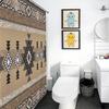 Southwestern Natvie Tribal American Ethnic Western Abstract Geometric Vintage Brown Waterproof Fabric Bathroom Shower Curtain