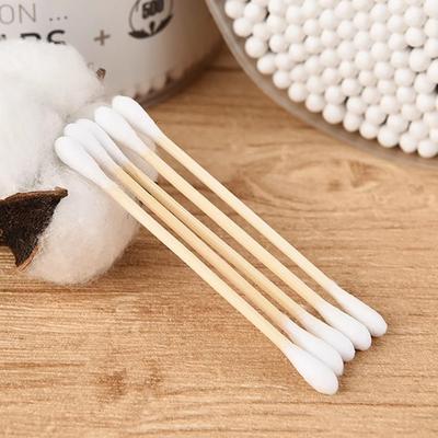 Boxed Two-tip Cotton Swab Disposable Cotton Pad Ear Swabs Cotton Swabs Tampon Round Wooden Stick Makeup Remover Cleaning Swabs