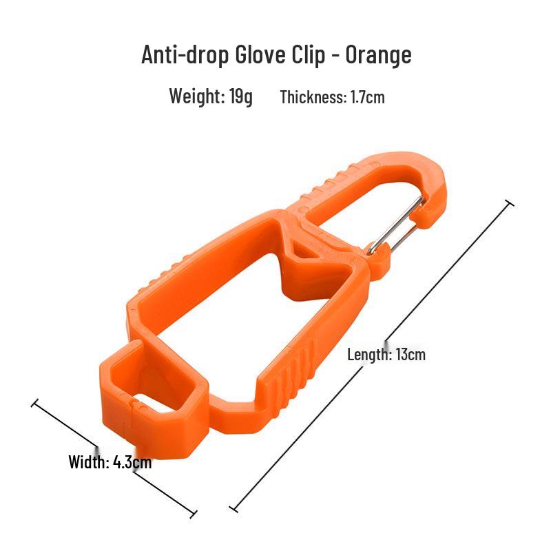 Портативные уличные зажимы для перчаток | Многоцелевые крючки против потери и подвесные пряжки оранжевый