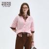 Teenie Weenie Women's V-Neck Bear Knit Cardigan