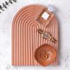 Japanese Beech Wood Ripple Pattern Chopping Board & Tray for Boiling Tea, Cake, Bread, and Creative Decor.