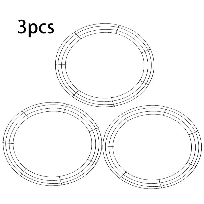 

Металлический обруч гирлянда Круглое железное кольцо Сделай сам Рождественское украшение Проволочный каркас Венок 30cm/12in 3pcs