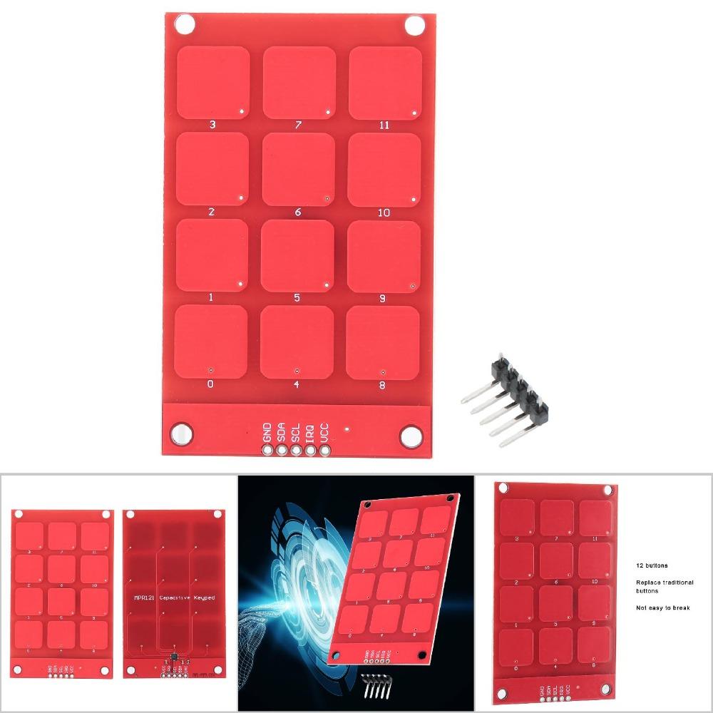 3.3V Capacitive Touch Keypad 12 Buttons MPR121 Controller Keyboard  Electronics Projects