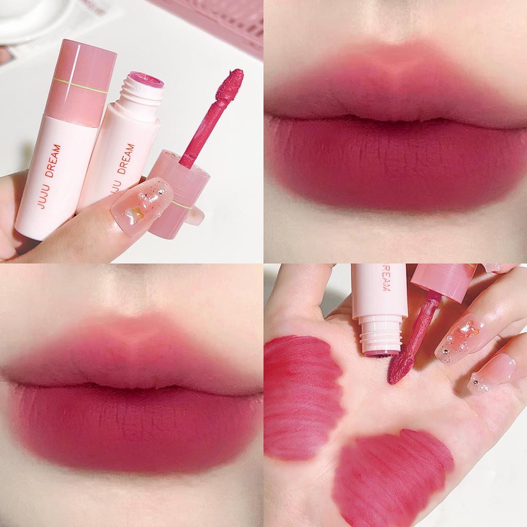 Soft Mist Milk Coffee Small Milk Tube Lip Glaze Air-sensitive White Mist Velvet Matte Lip Glaze Lipstick
