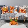 Thanksgiving Pumpkin Maple Leaf Element Letter Print Pillow Atmosphere Decoration Living Room Home Pillow Cushion Cover