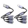 Double Port USB 2.0 Extender Cable A Male To A Female and C Male To A Female for Office and Gaming Setups