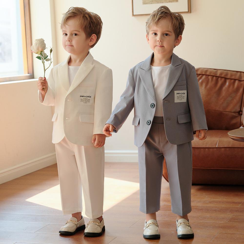 Kids Blazer Set Stylish Casual Tuxedo for Children Spring Autumn Formal Boys Wedding Suit Toddler Birthday Photo Shoot Outfits
