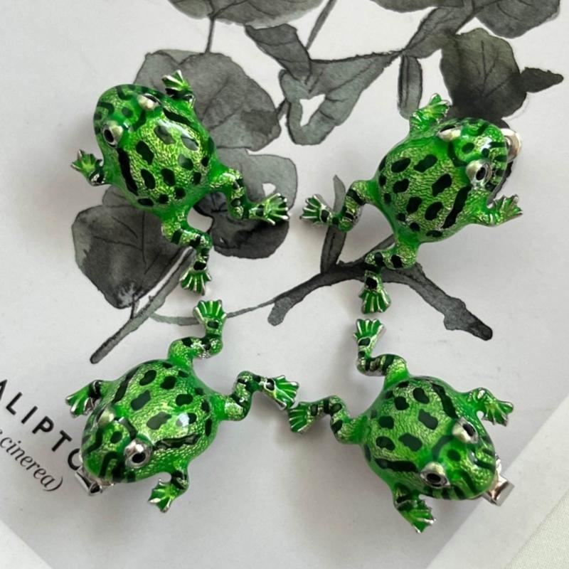 Cute Big Frog Stud-Earring For Women Girls Ear Jewelry Frog Ear Cuff Earrings Party Gifts Haliday Vacation Ornament