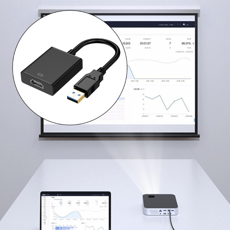 Hochauflösender USB-zu-HDTV-Port-Adapter 1080P USB 3.0/800x600 USB2.0 für Win 7/8/10 für Laptops und HDTVs