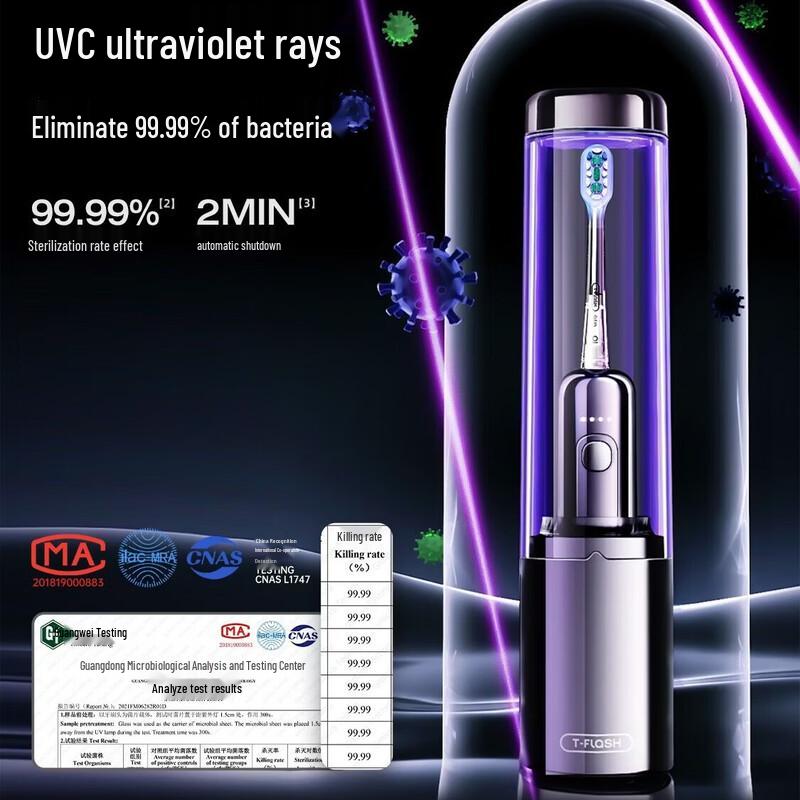 T-FLASH U2pro Sterilizing Sonic Electric Toothbrush CN Plug (adapter Included)