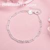 Luxury 925 Sterling Silver 8-inch Exquisite Geometric Bracelet for Women's Fashion Accessories, Wedding Jewelry